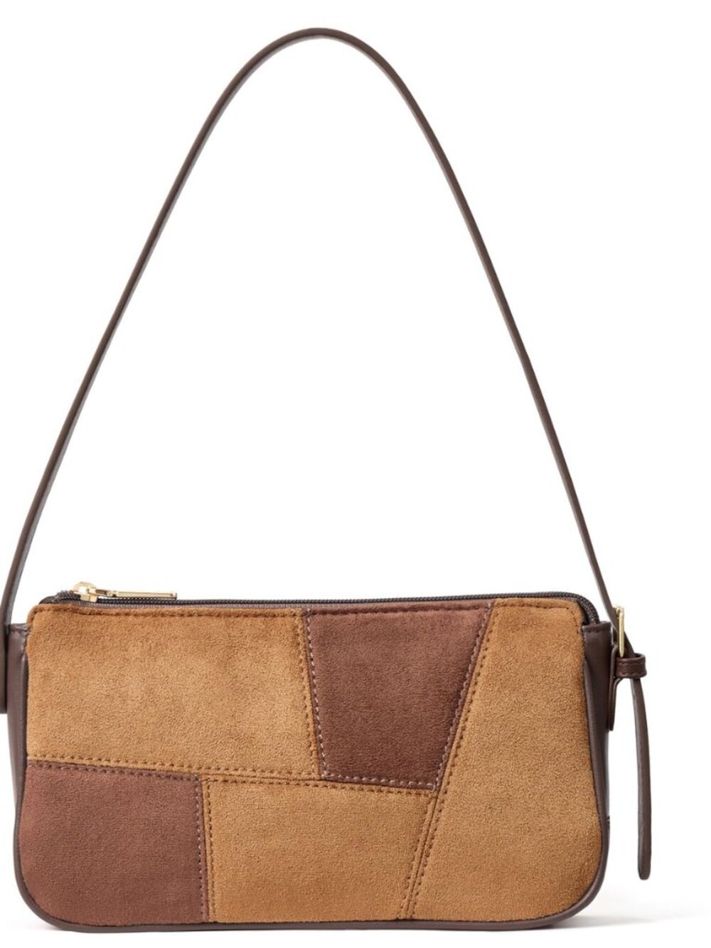 Patchwork Shoulder Bag for Women Y2K Small Purses Handbag